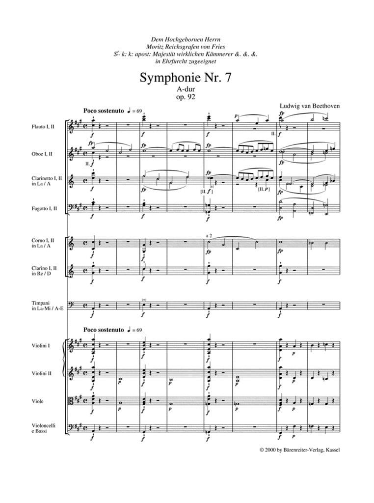 Symphony in A major No. 7 op. 92